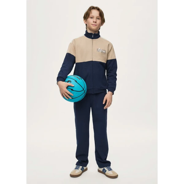 MAYORAL TRACKSUIT JACKET BLOCKING  BEIGE