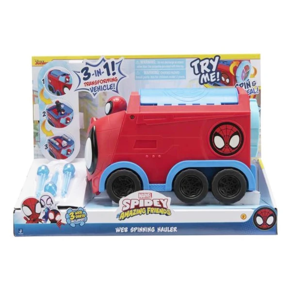 SPIDEY WEB SPINNING HAULER 20 cm WITH 3 FIGURES