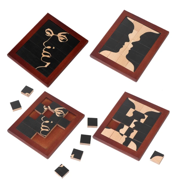 ΓΡΙΦΟΙ OPTICAL ILLUSION PUZZLE - 4 ΣΧΕΔΙΑ
