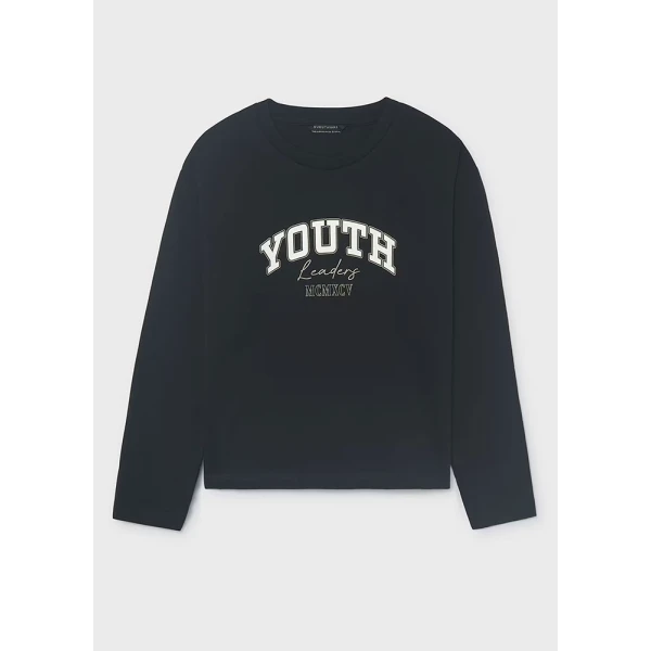 MAYORAL T-SHIRT ΜΑΚΡΥΜΑΝΙΚΟ BASIC ΜΑΥΡΟ 
