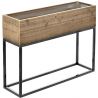 WOODEN PLANTER ON METAL STAND 60X16X44 cm