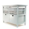 WHITE WOODEN DRAWER CABINET 55X30X44 WITH 4 DRAWERS