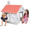 ALLOCACOC ANNAHOUSE 3D CARDBOARD HOUSE WITH RED ROOF