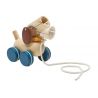 PLAN TOYS WOODEN PUSH AND PULL PUPPY