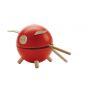 PLAN TOYS WOODEN MONEY BOX PIG RED