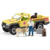 MINIATURES SCHLEICH PLAYSET VETRINARIAN VEHICLE WITH PETS