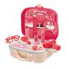 MINI SUITCASE BEAUTY SET WITH WHEELS AND BELTS FOR THE BACK 