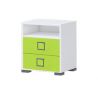 KIKI KIDS FURNITURE CABINET WITH SHELF 1 & 2 DRAWERS COLOR WHITE / LIME 