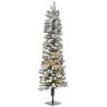 XMAS TREE PRE-LIT SNOW PENCIL D45Χ150 cm WITH 140 WHITE LED LIGHTS 260TIPS