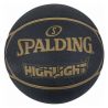 SPALDING BASKET BALL SIZE 7 HIGHLIGHT BLACK/GOLD