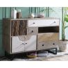 WOODEN DRAWER CABINET 115x40x80 CM WITH COLORFUL DRAWERS