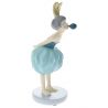 DECO SWEET GIRL WITH A BUBBLE GUM RESIN STATUE 11X8X23 CM