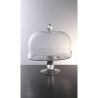 GLASS CAKE STAND WITH DOME COVER 30X27 CM
