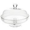 GLASS CAKE STAND WITH DOME COVER 25X25 CM