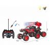REMOTE CONTROLLED JEEP WITH LIGHTS USB 27MHz - RED
