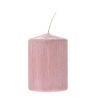 PALE PINK RUSTIC CANDLE 7X10 cm