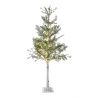 XMAS WHITE  ILLUMINATED TREE WITH GREEN BRANCHES AND 240 LED 120 CM