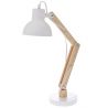  WOODEN OFFICE LAMP WITH WHITE METAL SHADE 30X15X55 CM
