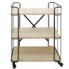  METAL STAND WITH WOODEN SHELVES 61X31X91 CM
