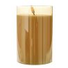  CREAM LED CANDLE 10X20 CM IN GOLD GLASS JAR BATTERY OPPERATED