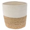  COTTON ROPE AND SEAGRASS PLANTER BASKET D 30X30 CM