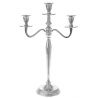  SILVER ALUMINUM 3 ARMS CANDLE HOLDER 29X46 CM