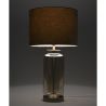  GLASS BRONZE TABLE LAMP WITH SHADE D30x55 CM