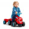 FALK GO RIDE-ON TRACTOR WITH TRAILER RED