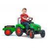 FALK GREEN SUPERCHARGER PEDAL TRACTOR WITH TRAILER