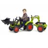 FALK PEDAL TRACTOR CLAAS BACKHOE WITH EXCAVATOR AND TRAILER