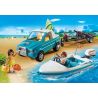 PLAYMOBIL FAMILY FUN VEHICLE WITH SPEED BOAT AND UNDERWATER MOTOR