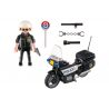 PLAYMOBIL CITY ACTION POLICEMAN WITH MOTORCYCLE CARRY CASE