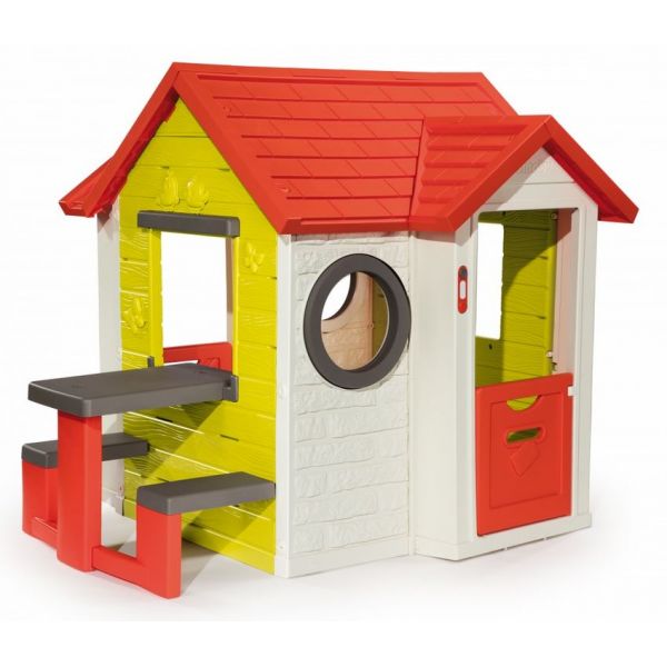 SMOBY MY HOUSE PLAYHOUSE + PIC NIC TABLE