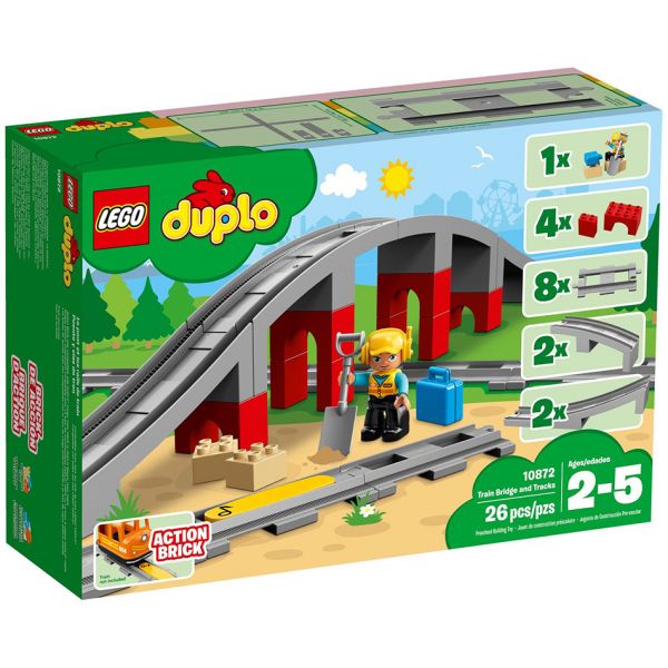 LEGO DUPLO TOWN TRAIN BRIDGE AND TRACKS