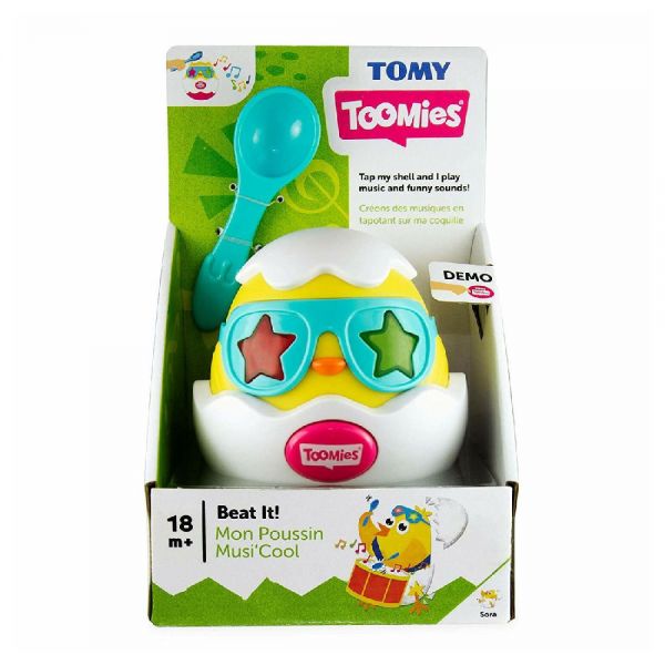 TOMY TOOMIES TODDLER MYSICAL TOY EGG BEAT IT FOR 18+ MONTHS