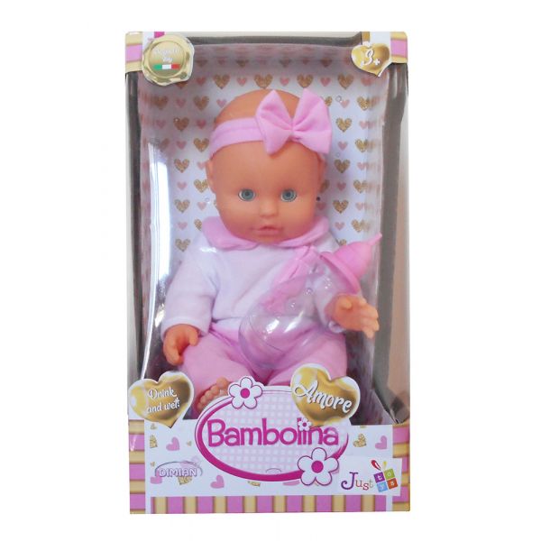 BAMBOLINA DOLL AMORE 33 cm DRINK AND WET