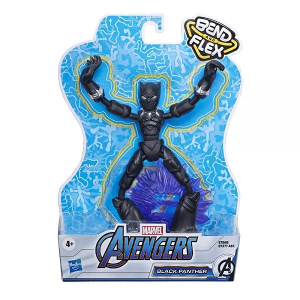 AVENGERS FIGURE 6\'\' BEND AND FLEX BLACK PANTHER