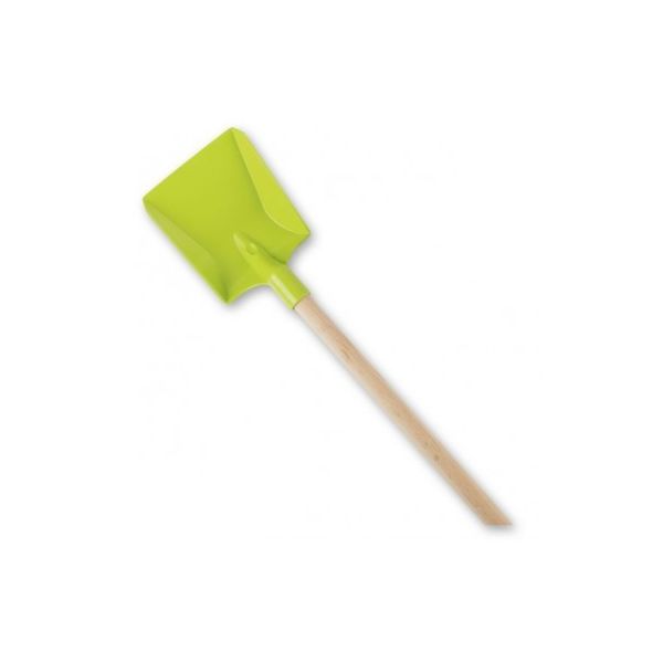 LARGE SHOVEL GREEN WITH WOODEN HANDLE
