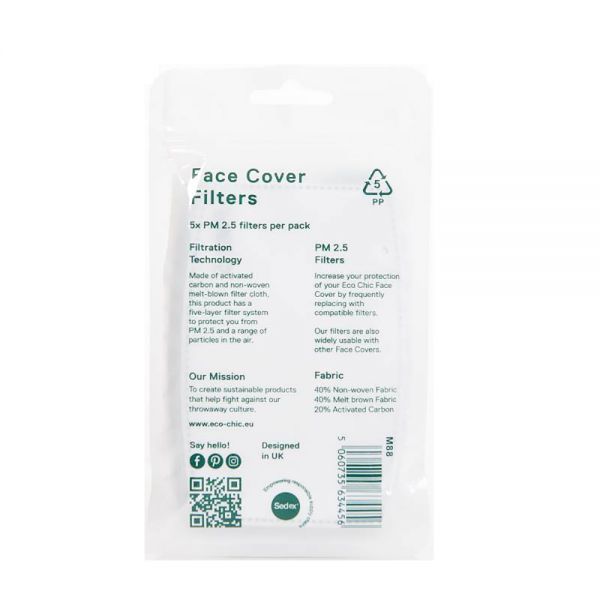 ECO CHIC 5 FILTERS SET FOR ECO CHIC MASKS