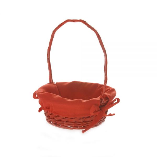 DECO BASKET RED 20X8X24 cm WITH HANDLE