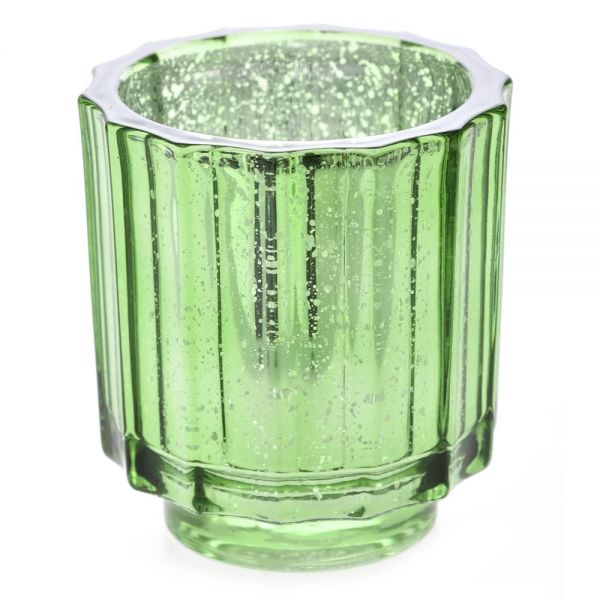 GREEN GLASS HOLDER 9X10 cm