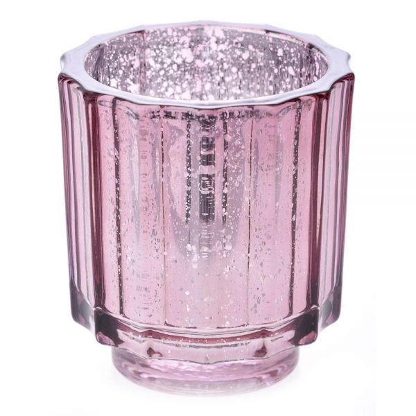 PINK GLASS HOLDER 9X10 cm
