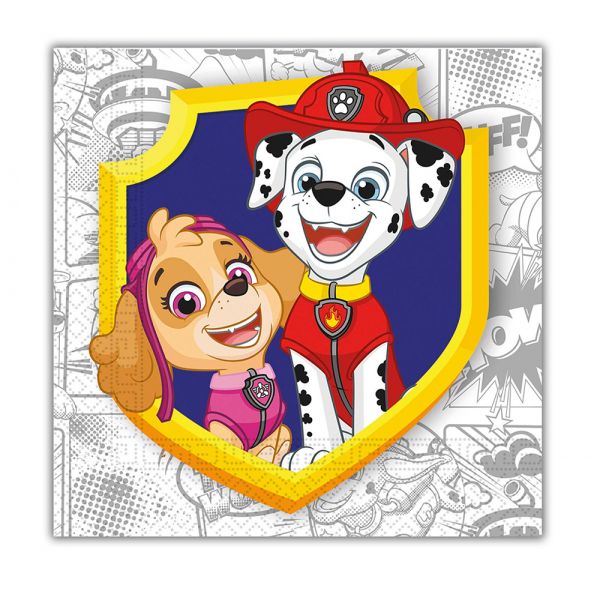 3ply ΧΑΡΤΟΠΕΤΣΕΤΕΣ 33Χ33 εκ. 20 τεμ. PAW PATROL YELP FOR ACTION