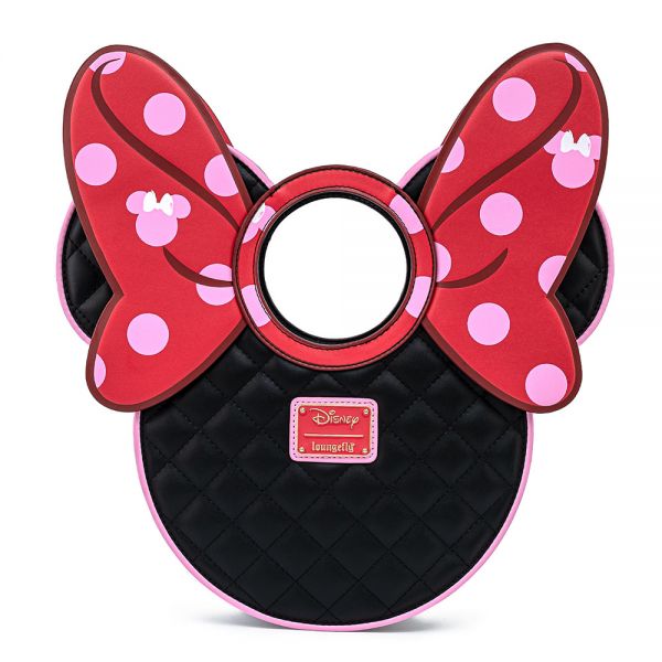 LOUNGEFLY DISNEY MINNIE MOUSE QUILTED BOW HEAD ΤΣΑΝΤΑ ΧΙΑΣΤΙ (WDTB2150)