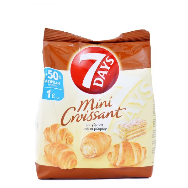 7DAYS MINI CROISSANT WITH MILLEFEUILLE CREAM 107g 