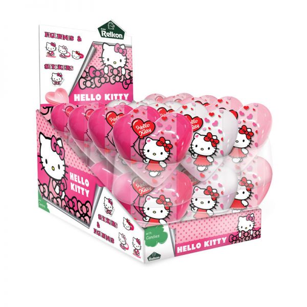 RELKON HELLO KITTY SURPRISE HEARTS WITH 10g CANDIES- 3 DESIGNS