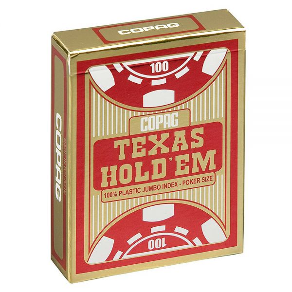 PLAYING CARDS TEXAS HOLD\'EM RED