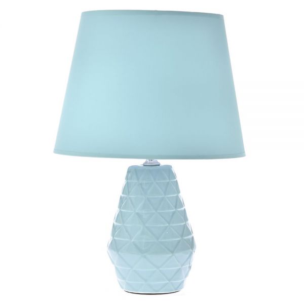 AQUA BLUE CERAMIC TABLE LAMP D24X36 cm