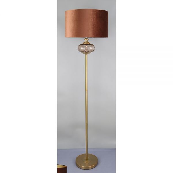 BRONZE GLASS FLOOR LAMP 43X163 cm