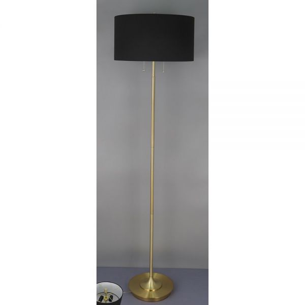 BLACK GOLD METAL FLOOR LAMP 43X165 cm